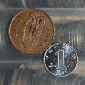 爱尔兰硬币 1988年2便士 世界硬币外国硬币纪念币