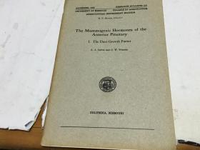 英文原版 the mammogenic hormones of the anterior pituitary垂体前叶的乳腺激素  1939密苏里大学  内柜3  2层