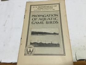 英文原版propagation of aquatic game birds水生猎禽繁殖 美国国务院农民公报第1612号 1930年盖南京大学钢印戳