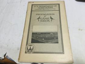 英文原版propagation of game birds 美国国务院农民公报1521号  猎禽繁殖 1927 盖南京大学钢印戳  内柜3  2层