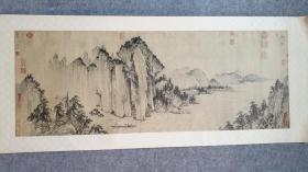 28800 回流的！纸本印刷 金武元直 《赤壁图》山水镜心