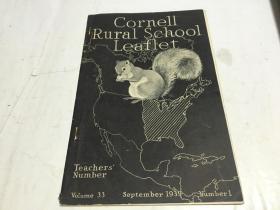 英文原版 康奈尔大学的农村学校cornell rural school leafiet 介绍诸多野生动物 1939   内柜3  2层