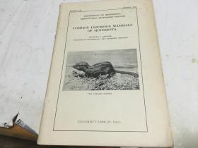 英文原版common injurious mammals of minnesota明尼苏达州常见的有害哺乳动物 1930 盖南京大学钢印戳  内柜3  2层