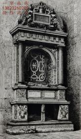 “原创版画”1879年“法国古建筑雕塑系列”蚀刻铜版画《盖伊·埃斯皮奈墓》—法国雕版画家“Eugène Sadoux(1841-1906年)” 作品 雕刻 版内签名   45x32cm