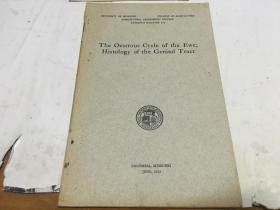 英文原版 the oestrous cycle of the ewe; histology of the genital tract母羊的发情周期; 生殖道的组织学1932 内柜3  2层