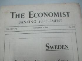 民国时期外文原版《THE ECONOMIST-经济学家》周刊 1940年第16期 小8 开44页（含封、底面）
