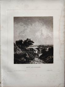 （满百元包顺丰）“原创版画”1881年版画艺术系列蚀刻铜版画《荷兰风景》—奥地利版画家：伊格纳兹·奥古斯特·格罗兹（Ignaz August Grosz，1847–1917） 作品 雕刻 34x26cm