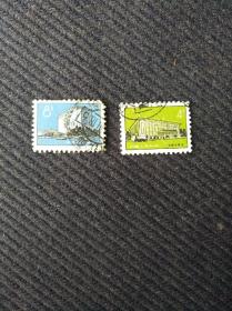 1974年普17北京建筑图案邮票一套二枚全2。