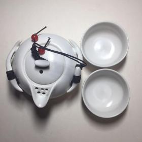 白陶瓷茶壶 一套 简约精致 内有详细尺寸