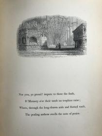 工坊特装本 1834年 托马斯·格雷《墓园挽歌》 32幅版画插图 含藏书票 全真皮精装大32开