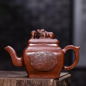 宜兴原矿名家纯手工紫砂壶茶具茶具四方尊狮