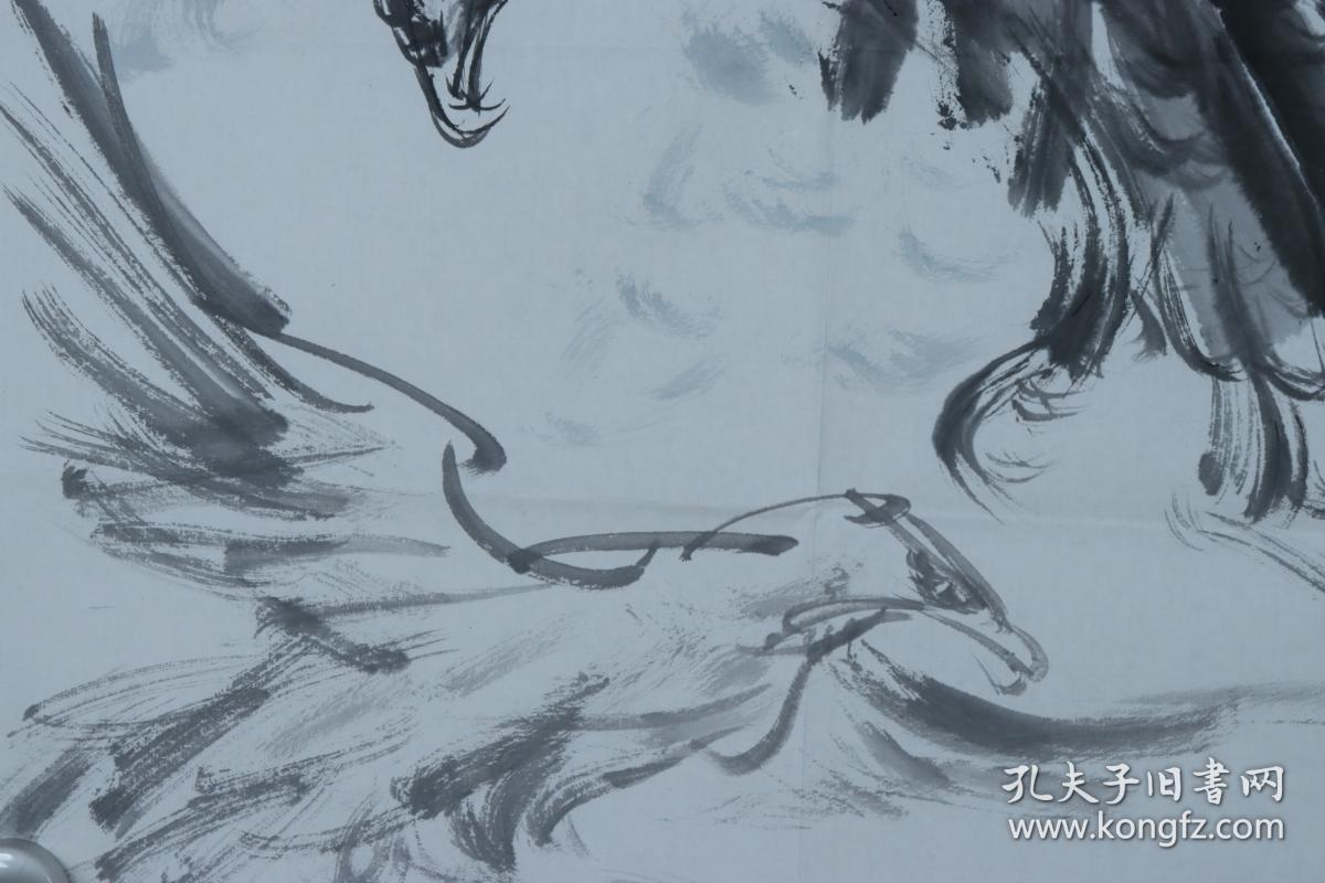 著名画家、国家一级美术师 韦博善 水墨画作品《鹰》一幅（纸本软片，约2.3平尺，钤印：雨墨之印）HXTX320017