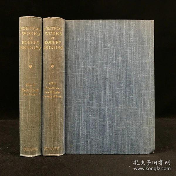 1898年 罗伯特·布里季诗集（全2卷） 布面精装32开