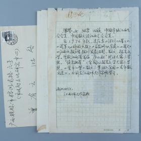 013【同一來源】著名作家、江西省文聯(lián)辦公室副主任、《創(chuàng)作評譚》副編審 梁琴 1988年致曾-有-云 信札一頁、復(fù)印件詩稿《漓水情思》等兩頁、簡介一頁 附實寄封一封 HXTX320887