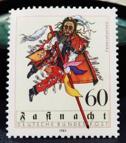 西德1983年邮票，阿雷曼族狂欢节，1全新。