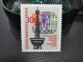 A—德国西柏林1967年邮票，柏林广播电视博览会。1全新