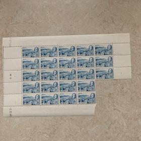 早期摩纳哥三十分全新雕刻版邮票23张整版