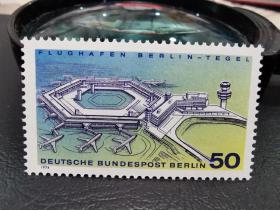A—德国1974年邮票，特格尔新机场开放。建筑风光。1全新