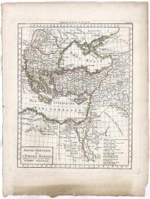 【珍本画地图】1771年手工上色铜版《罗曼帝国地图》，35*26.5cm