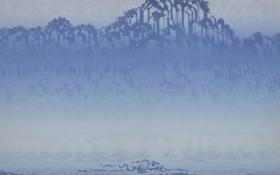 著名版画家、中国美术家协会藏书票研究会主席 沈延祥 作《渔港朦胧》铜版画一张（纸本套色，尺寸：33*50.5cm）HXTX325511