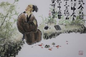 著名画家阳瑞平老师创作精品【品茶】    图   包真迹保手绘