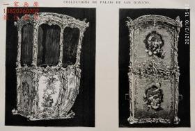【大英博物馆藏画】1880年法国艺术系列木刻版画《路易十五时期的轿子》—法国版画家“Fortuné Méaulle”雕刻 43x30cm 大英博物馆收藏编号：1881,0813.64（官网可查）