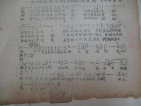 约5-60年代 油印老曲谱 5份 含13首 详见描述