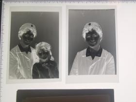 七八十年代老底片：气质母女两合影两张
