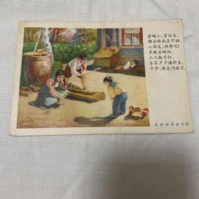 50年代，除四害画片，明信片大小，辽宁画报出版——-3