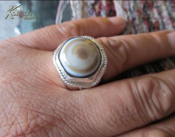 绝色百年顶级羊眼板珠 老天珠戒指,拍品信息,网上拍卖,拍卖图片,拍卖