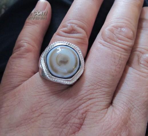 绝色百年顶级羊眼板珠 老天珠戒指,拍品信息,网上拍卖,拍卖图片,拍卖