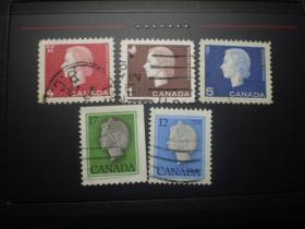加拿大 女王 邮票 一组（3）