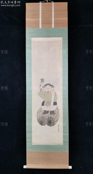 【日本回流】原装旧裱 佚名 水墨画作品一幅（绢本立轴，画芯约3.2平尺 ）HXTX309256