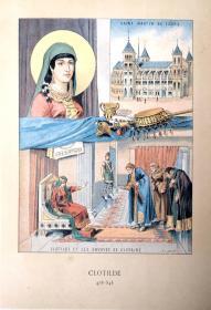 1889 Les Francaises Illustres《法兰西著名妇女传》，法语版，24幅漂亮的整页手工上色钢版画，75幅铜版画、钢版画和木刻版画，大开本