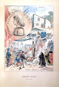 1889 Les Francaises Illustres《法兰西著名妇女传》，法语版，24幅漂亮的整页手工上色钢版画，75幅铜版画、钢版画和木刻版画，大开本