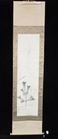 【日本回流】原装旧裱 佚名 水墨花卉画一幅（纸本立轴，画心约3.4平尺） HXTX309177