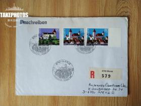 外国精品邮品保真【瑞士1982年建筑挂号实寄封a】品2001-26