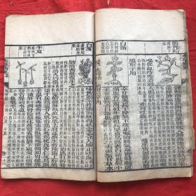 清光绪刻本，版画多幅  善成堂板藏  汪訒菴先生编  《增补图注本草备要》四册四卷全