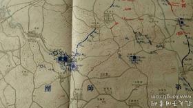 143，日本早期作战地图（中国东北地区奉天附近会战第一军）